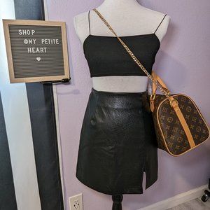 Faux Leather Skirt